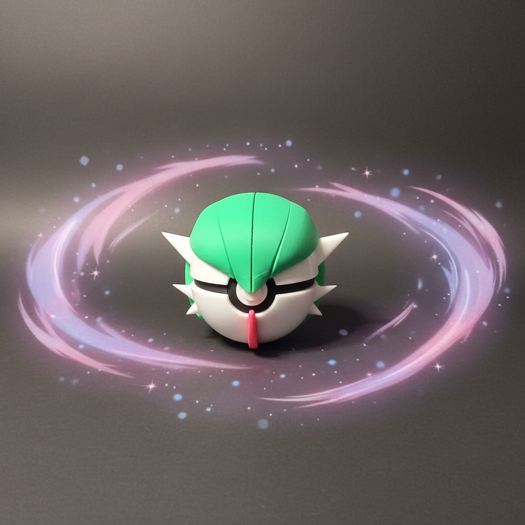 Gardevoir Pokeball centered with matte background